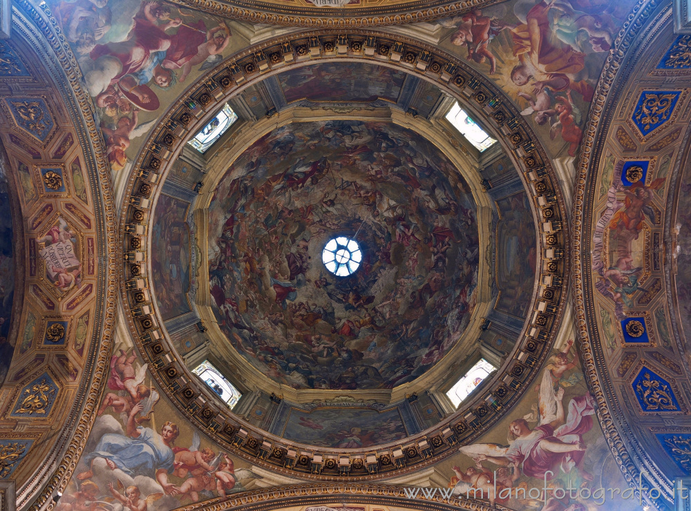 Milan (Italy) - Central dome of the Church of Sant'Alessandro in Zebedia